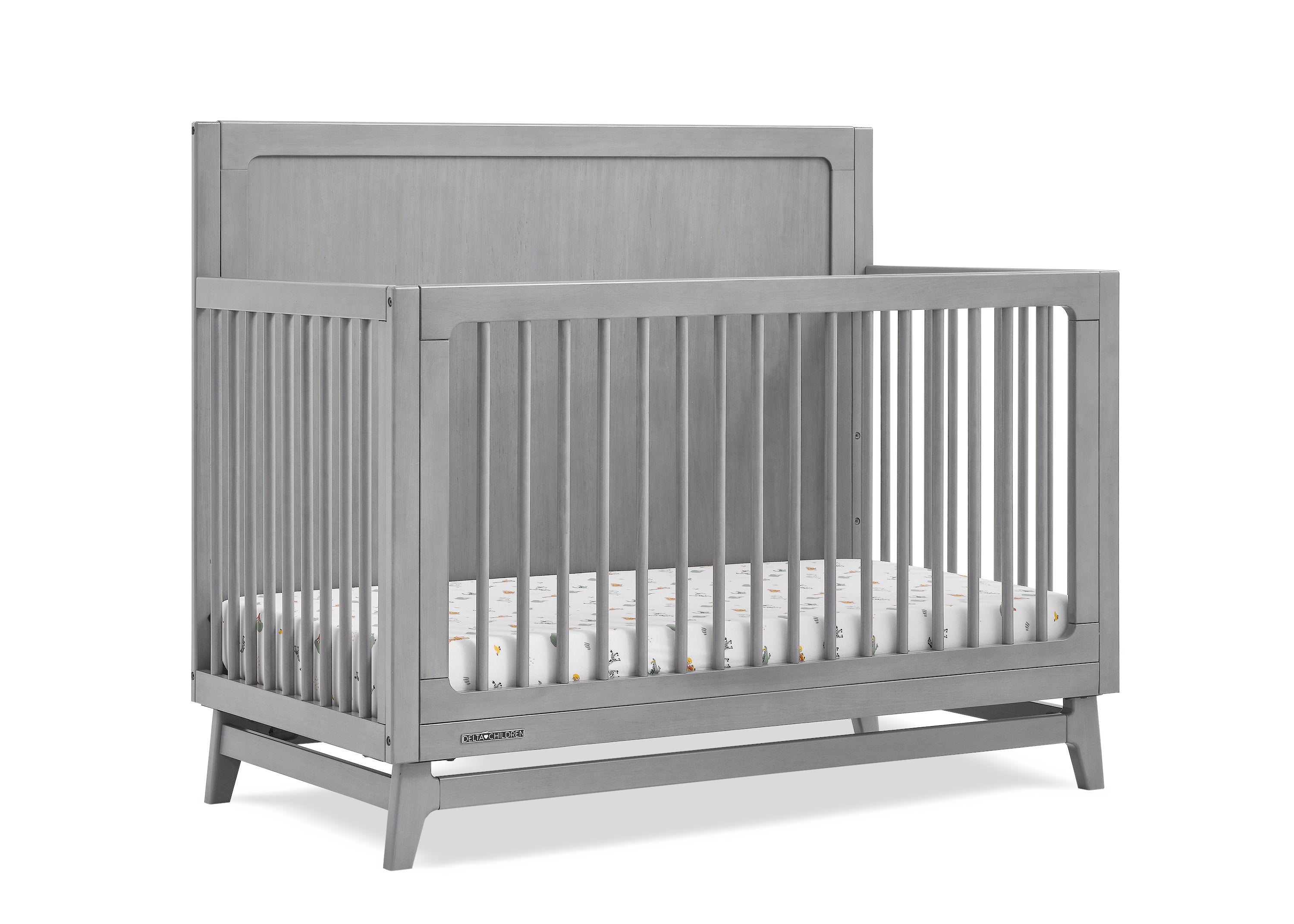 Convertible 6-in-1 Baby Crib by Spencer - Nursery Furniture That Grows with Your Child from Newborn to Toddler Bed