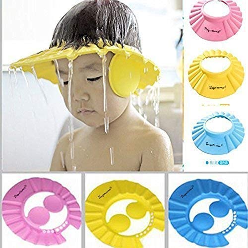 Cyrox Adjustable Baby Shower Cap - Soft & Safe Bathing Hat for Toddlers & Infants - Perfect for Hair Protection During Bath Time & Swimming