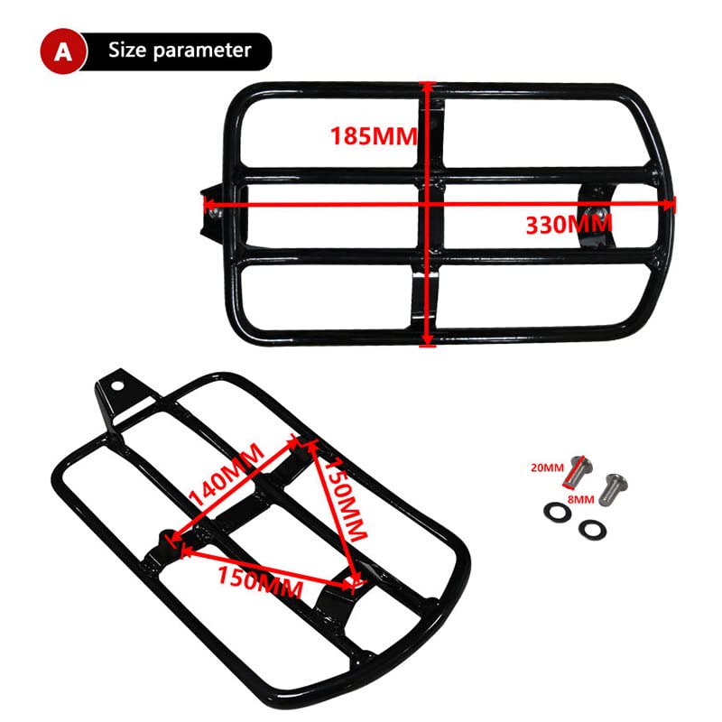 2022-2024 Indian Chief Bobber Dark Horse Motorcycle Luggage Rack & Passenger Backrest - Heavy Duty Rear Rack Upgrade Accessory for Comfortable Long Rides and Touring