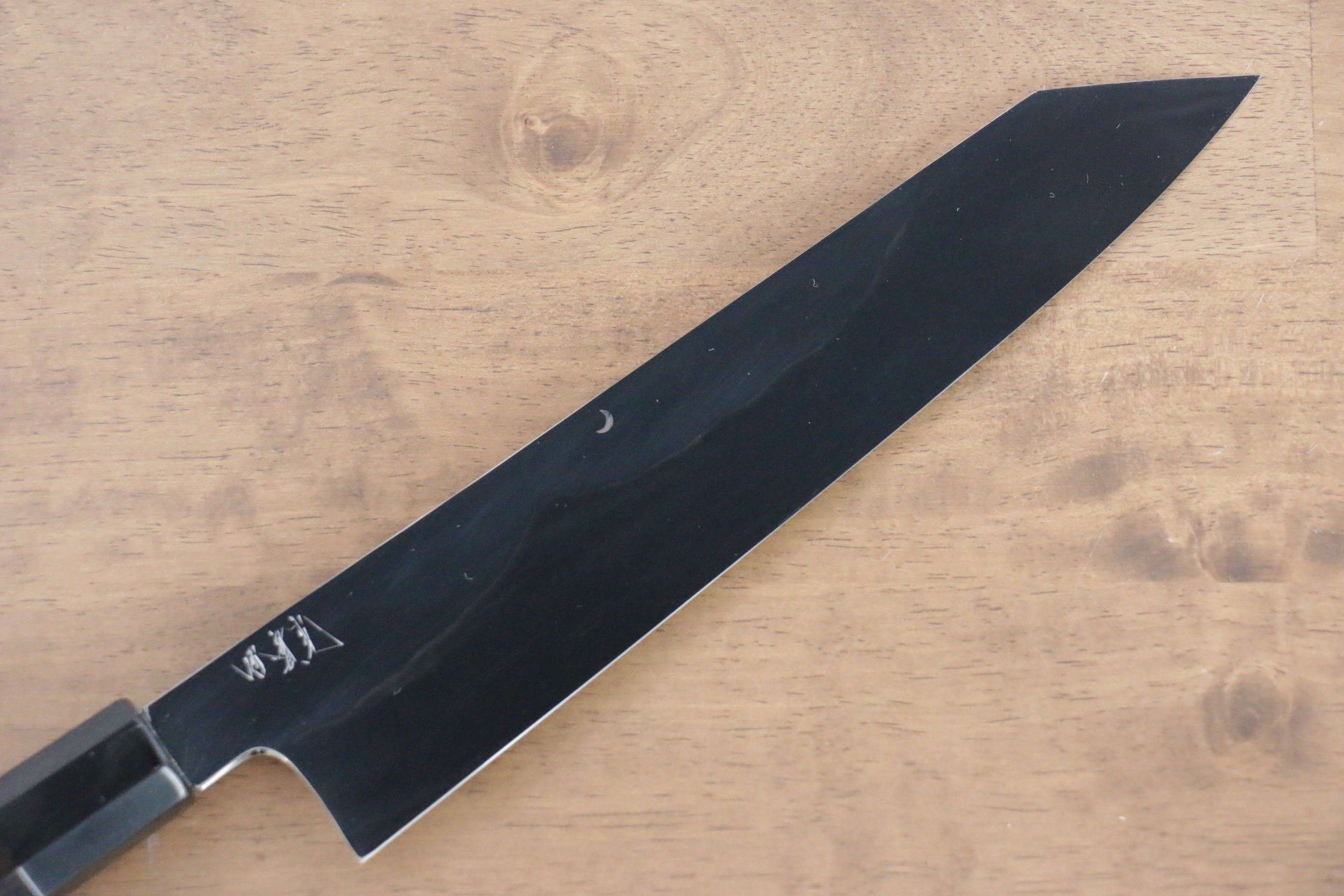 Premium Jikko Fujisan Honyaki White Steel No.3 Kiritsuke Gyuto Knife 240mm - Japanese Chef Knife with Mirrored Finish & Ebony Wood Handle - Perfect for Sushi, Sashimi, and Precision Cutting in Professional Kitchens