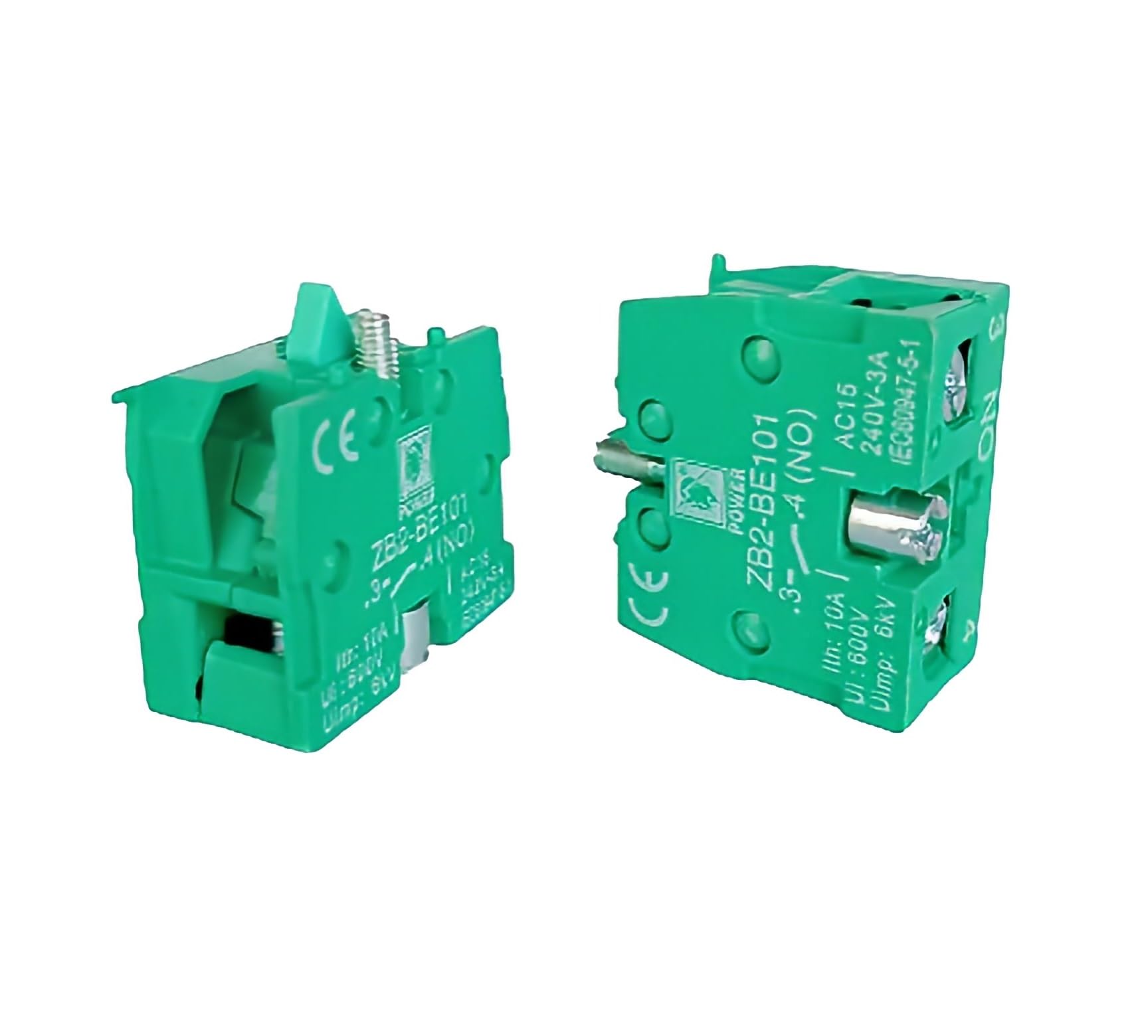 XB2-BD33 3 Position Selector Switch with 2 NO Contacts ZB2-BE101 - 22mm Mounting Hole for Industrial Control Panels & Machinery