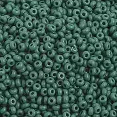 10/0 Czech Seed Beads #1022V Opaque Dark Green - 22g Glass Beads for Jewelry Making, DIY Crafts, and Beading Projects - Perfect for Necklaces, Bracelets, and Embroidery