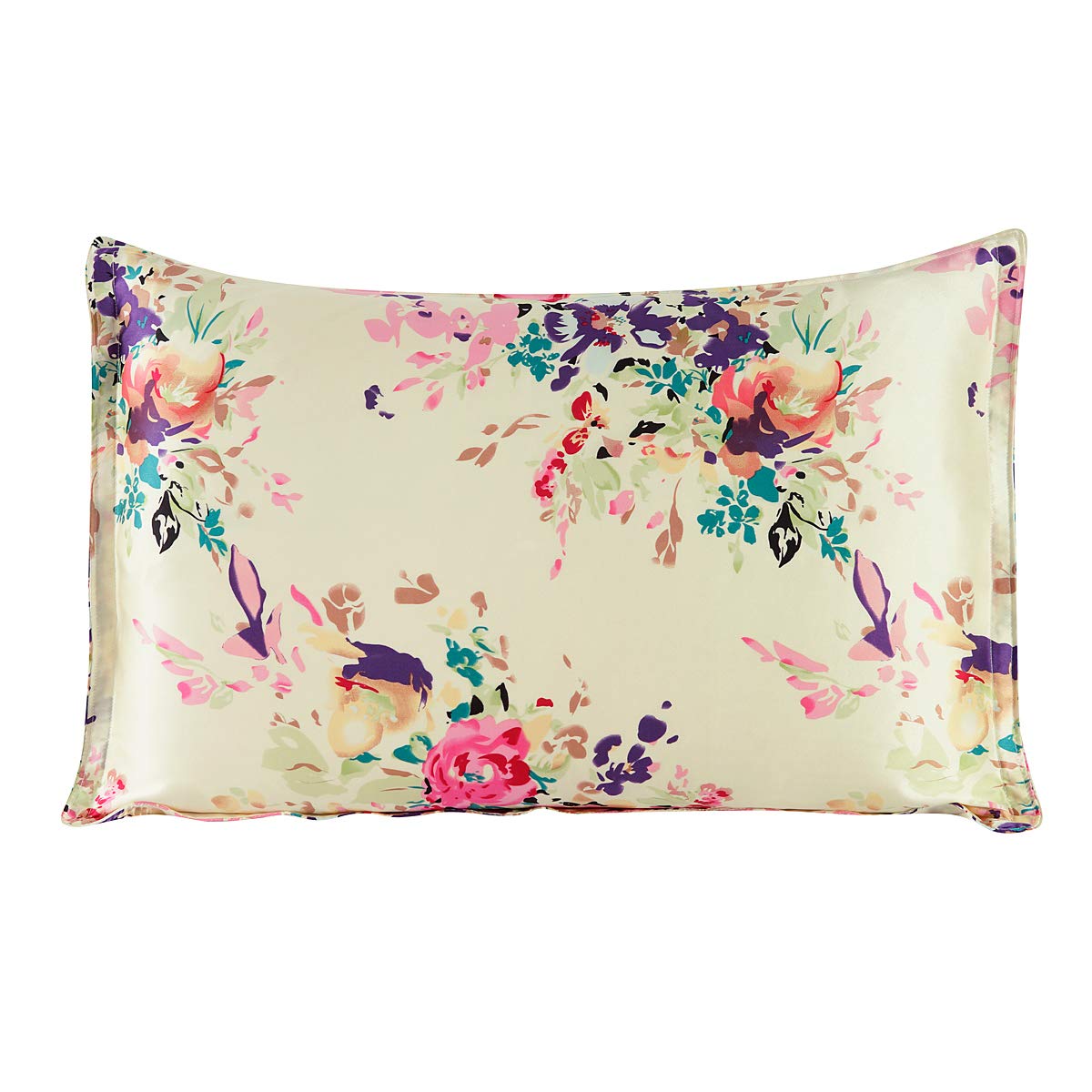 Maxfeel 100% Mulberry Silk Pillowcase - King Size, Multicolor Printed Oxford Pillow Shams for Luxury Sleep & Hair Care (#22) - Perfect for Bedroom, Travel & Gift Giving