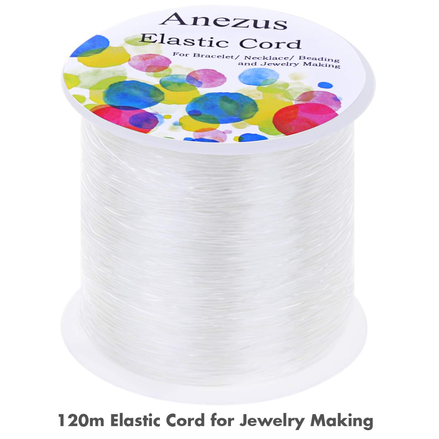 Anezus 1mm Elastic Stretch Cord for Bracelet Making - Jewelry String for Beading, DIY Crafts & Friendship Bracelets - Perfect for Handmade Jewelry, Beadwork & Craft Projects