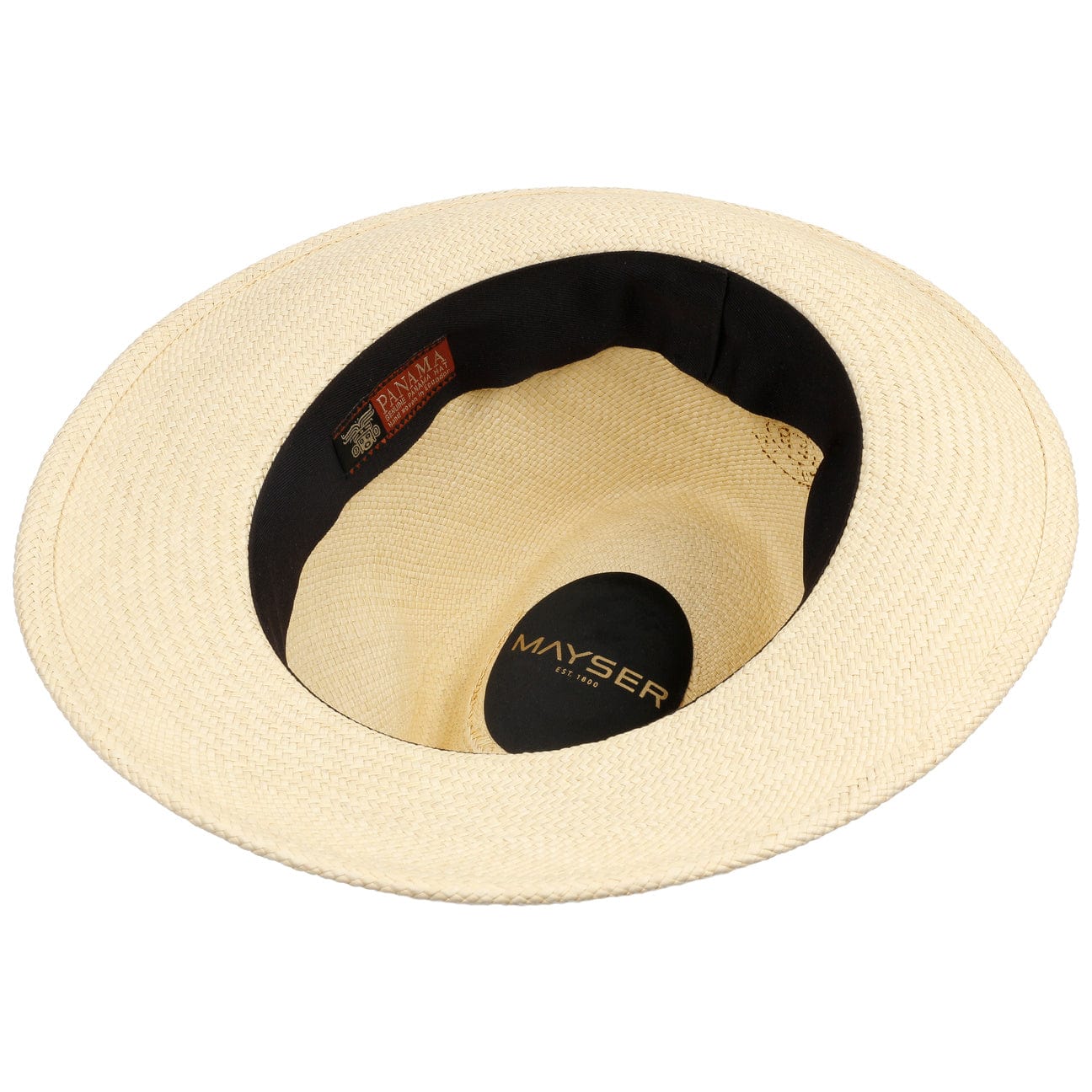 Mayser Albenga Panama Bogart Hat - Classic Men's Summer Straw Fedora - Perfect for Beach, Outdoor & Casual Wear