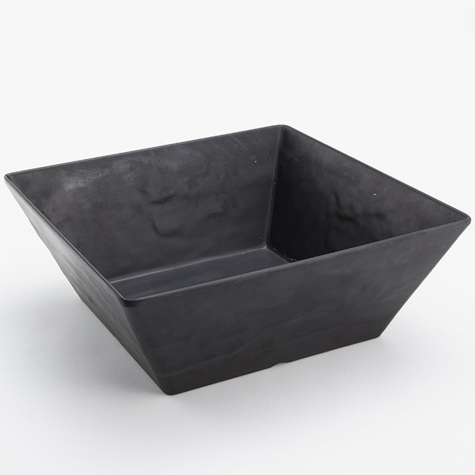American Metalcraft FSMEL117 Square Melamine Bowl - Faux Slate Design, 210 oz (6.2L) Capacity, 12 x 12 x 4.5 Inches - Durable Serving Bowl for Restaurants, Catering, and Outdoor Parties