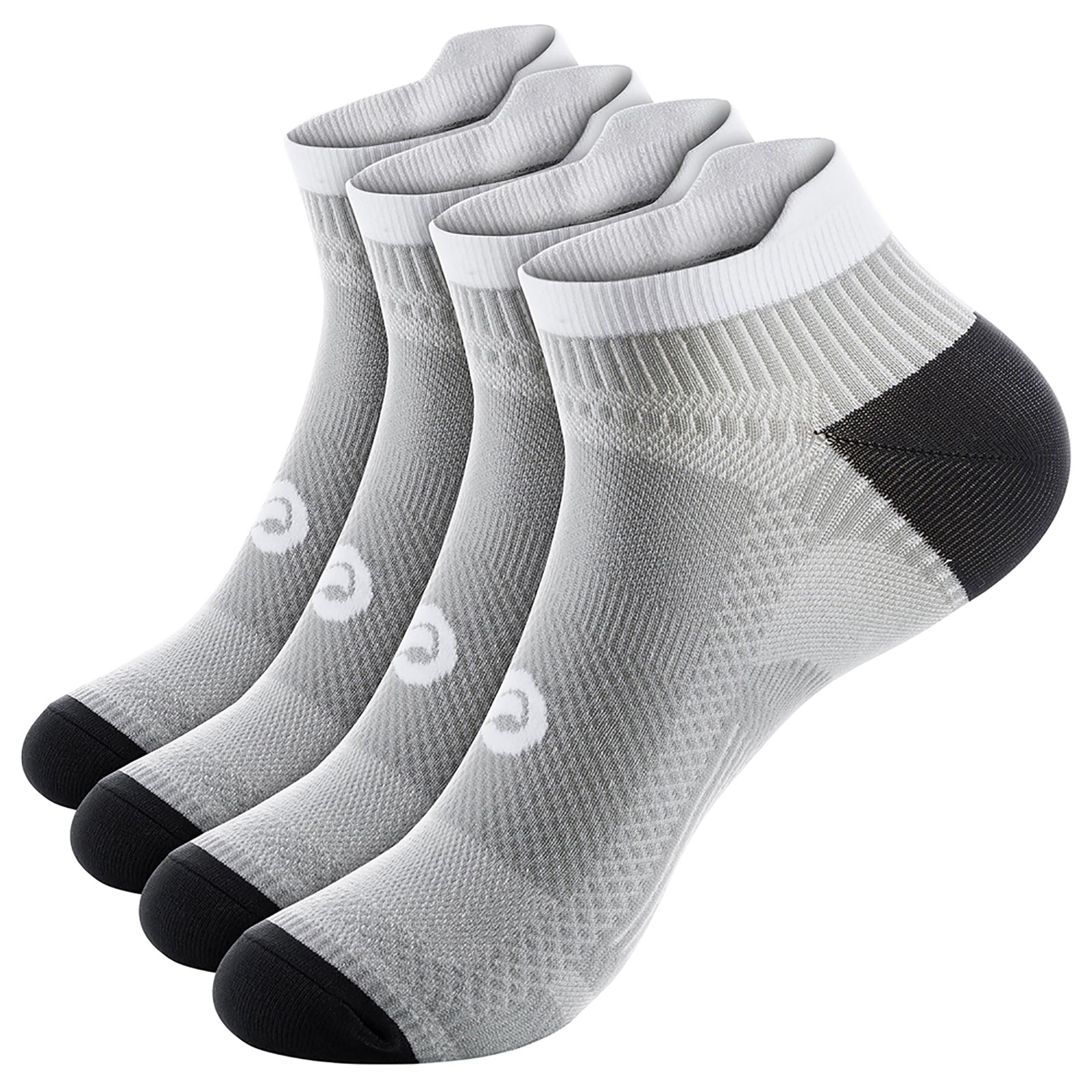 GECKOMAN x PAPLUS Ankle Compression Running Socks for Men & Women - 2 Pairs Pack - Moisture Wicking & Breathable for Marathon, Hiking, Gym Workout & Sports Performance