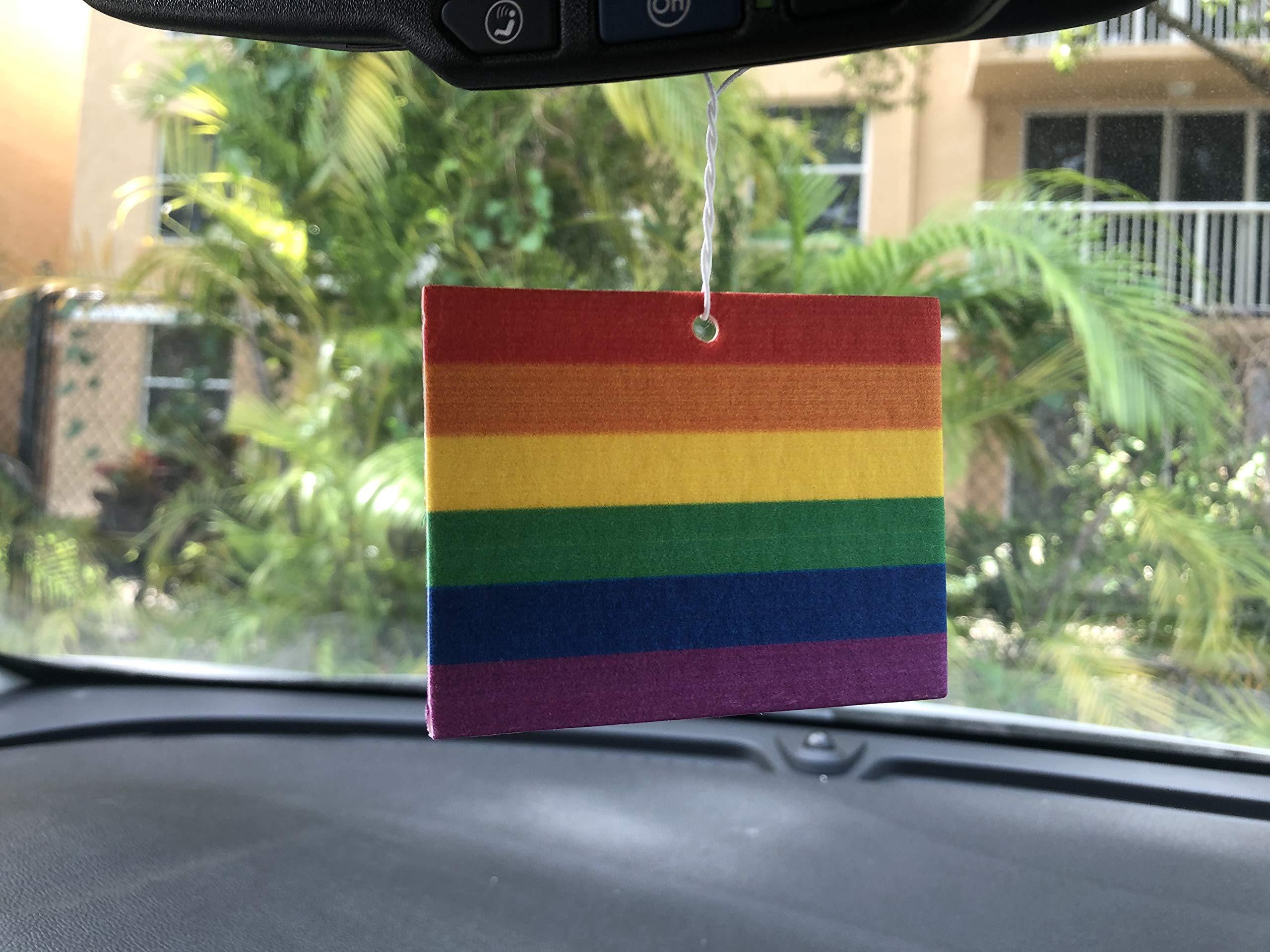 LGBT Pride Flag Car Air Freshener - Rainbow Scented Hanging Decor for LGBTQ+ Supporters | Perfect for Cars, Offices & Pride Events