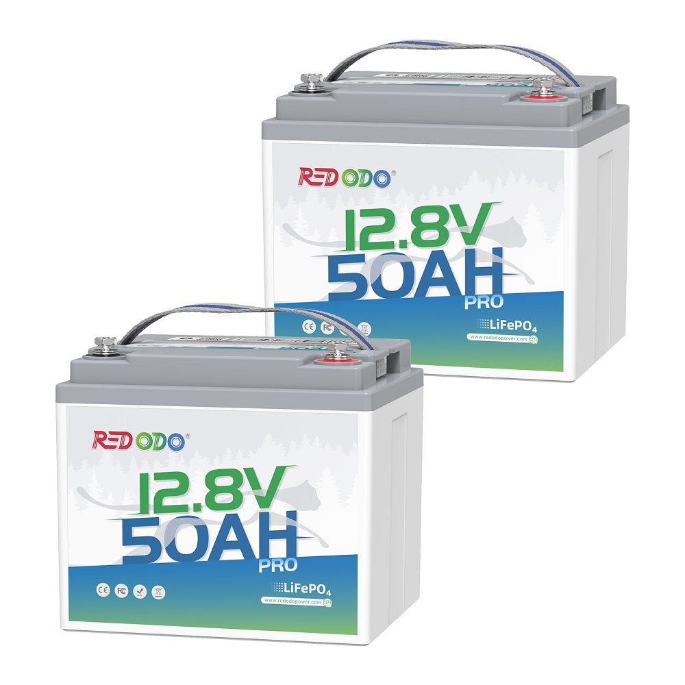 Redodo 12V 50Ah Deep Cycle LiFePO4 Lithium Battery - Rechargeable for Solar Power Systems, RVs, Camping & Off-Grid Use | Perfect for Portable Power Stations, Marine & Outdoor Adventures