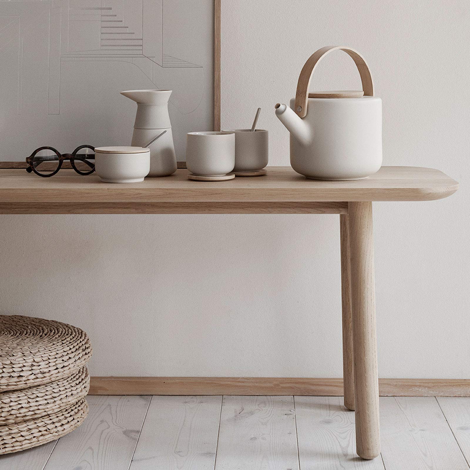 Stelton Theo Slow Brew Coffee Maker - Premium Sand-Colored Drip Coffee Pot for Home & Office Use | Perfect for Pour Over & Cold Brew Coffee Lovers