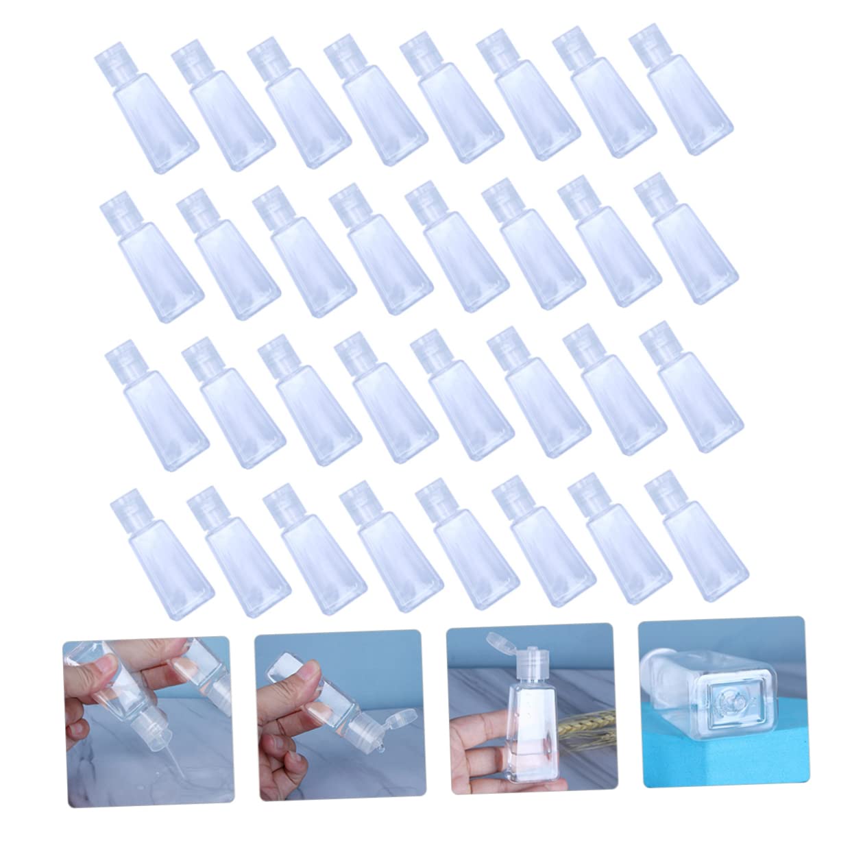 40pcs Travel-Sized Leak Proof Empty Bottles - Transparent Liquid Sample Containers for Cosmetics, Essential Oils & Toiletries | Perfect for Pet Grooming, DIY Projects & Travel Accessories