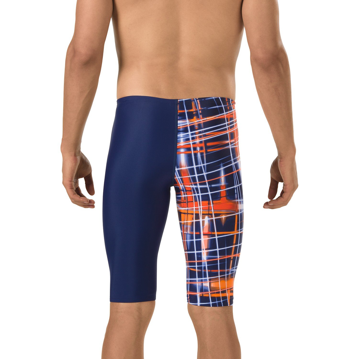 Speedo Men's Powerflex Eco Laser Sticks Swimsuit Jammer - Fast-Drying, Chlorine-Resistant Swimwear for Competitive Swimming & Training