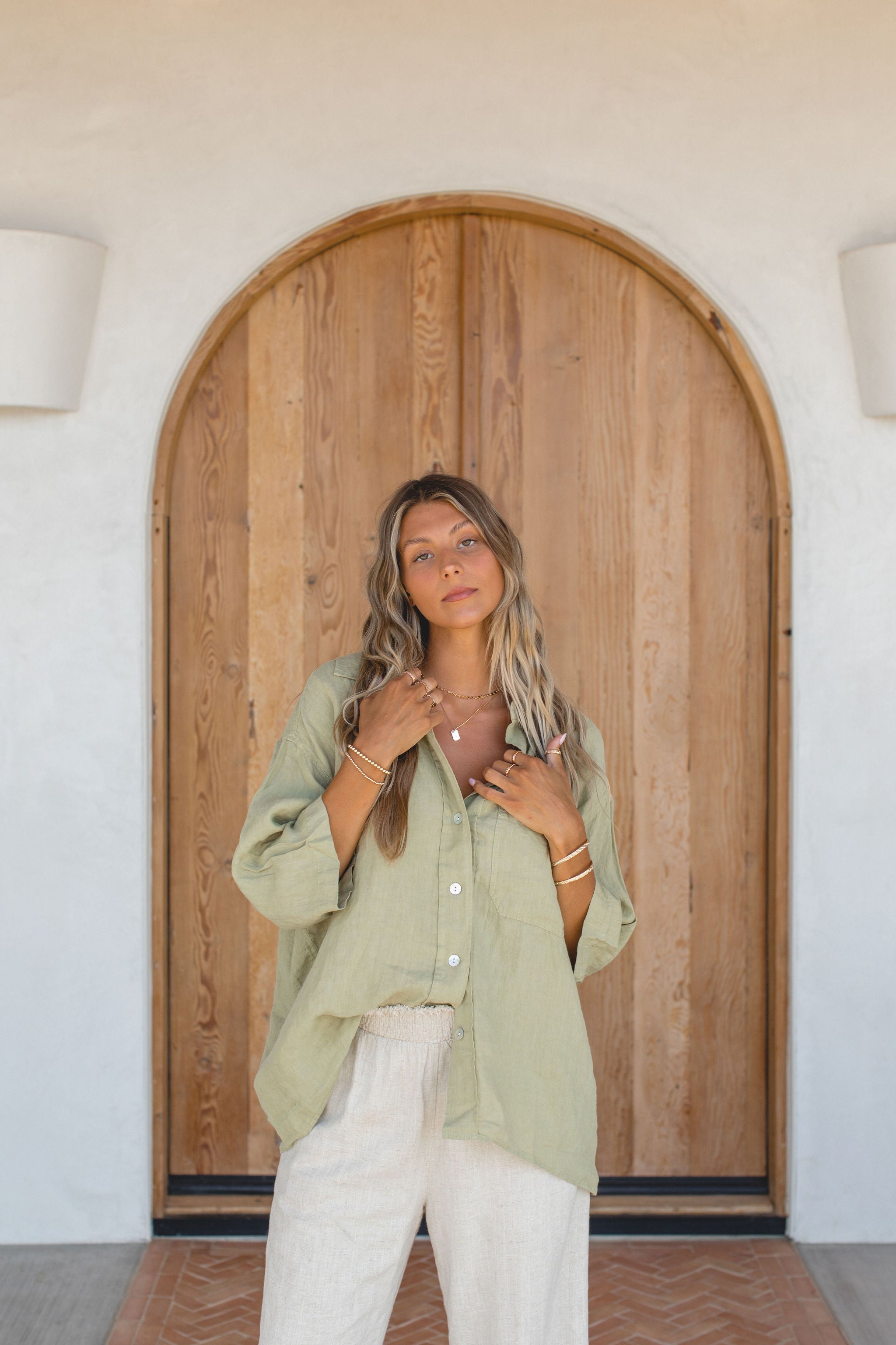 Sea Breeze Washed Linen Top for Women - Soft & Breathable Summer Blouse - Perfect for Beach Vacations, Casual Outings & Boho Style