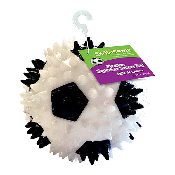 Gnawsome Squeaker Soccer Ball - Durable Dog Toy for Chewing & Play - Perfect for Fetch, Training & Outdoor Activities