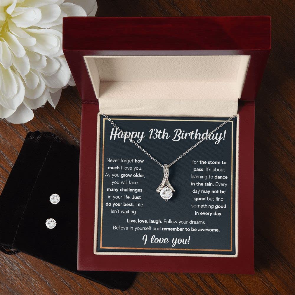 13th Birthday Gifts for Girls - Elegant Teen Girl Necklace Jewelry | Best Present for 13-Year-Old Teens | Perfect for Birthday Parties, Graduation & Special Occasions