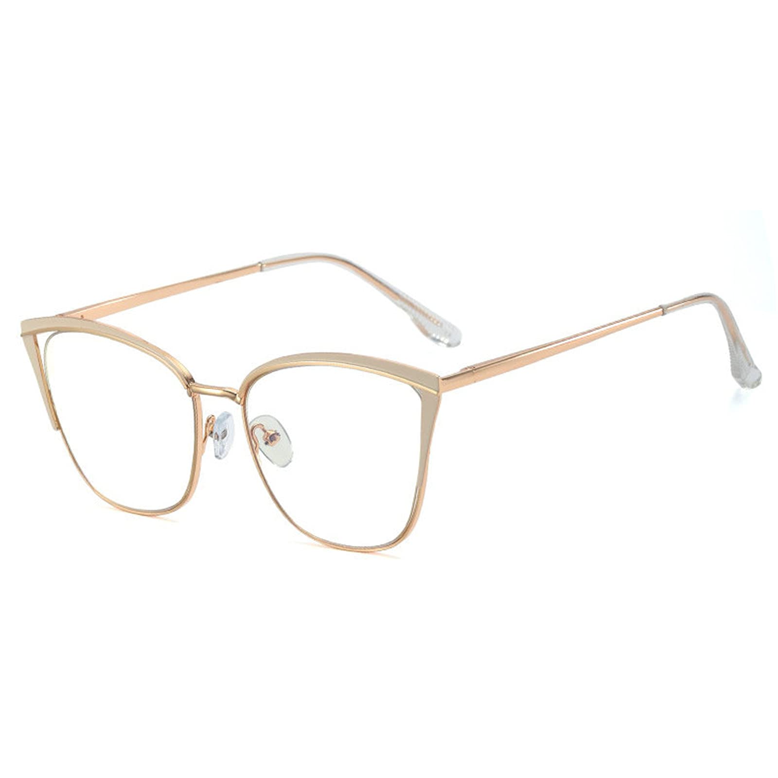 Blue Light Blocking Reading Glasses for Women - Invisible Bifocals Magnifier with Cat Eye Frame | Computer Glasses to Reduce Eye Strain | Perfect for Office Work, Screen Time & Reading eBooks