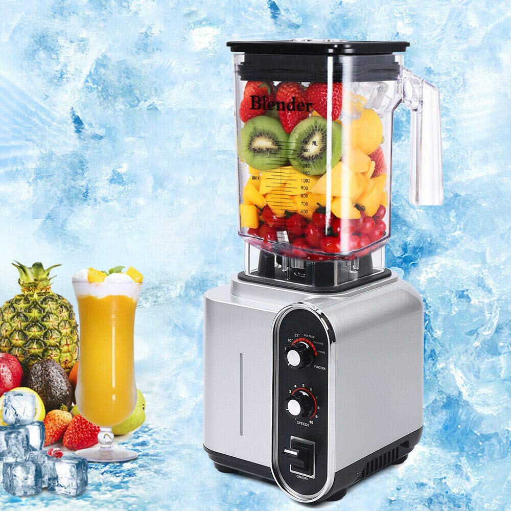 DYRABREST 1800W High-Speed Commercial Blender - 10 Variable Speeds with 1.5L BPA-Free Jar - Perfect for Smoothies, Shakes, Ice Crushing & Food Prep - Ideal for Restaurants, Cafes & Home Kitchens