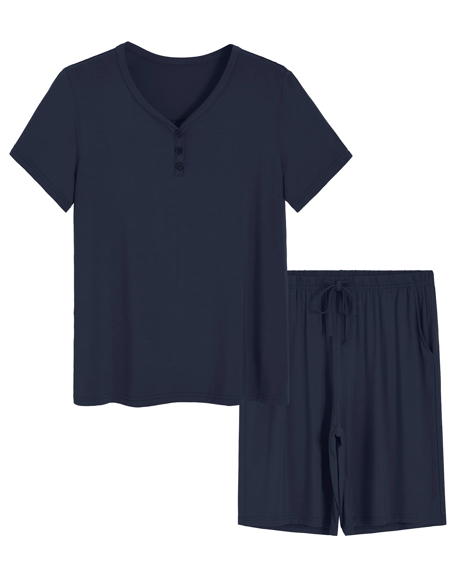 Latuza Women's Viscose Bermuda Shorts Pajama Set - Soft & Breathable Sleepwear for Summer Nights, Lounge Wear, Vacation Outfits