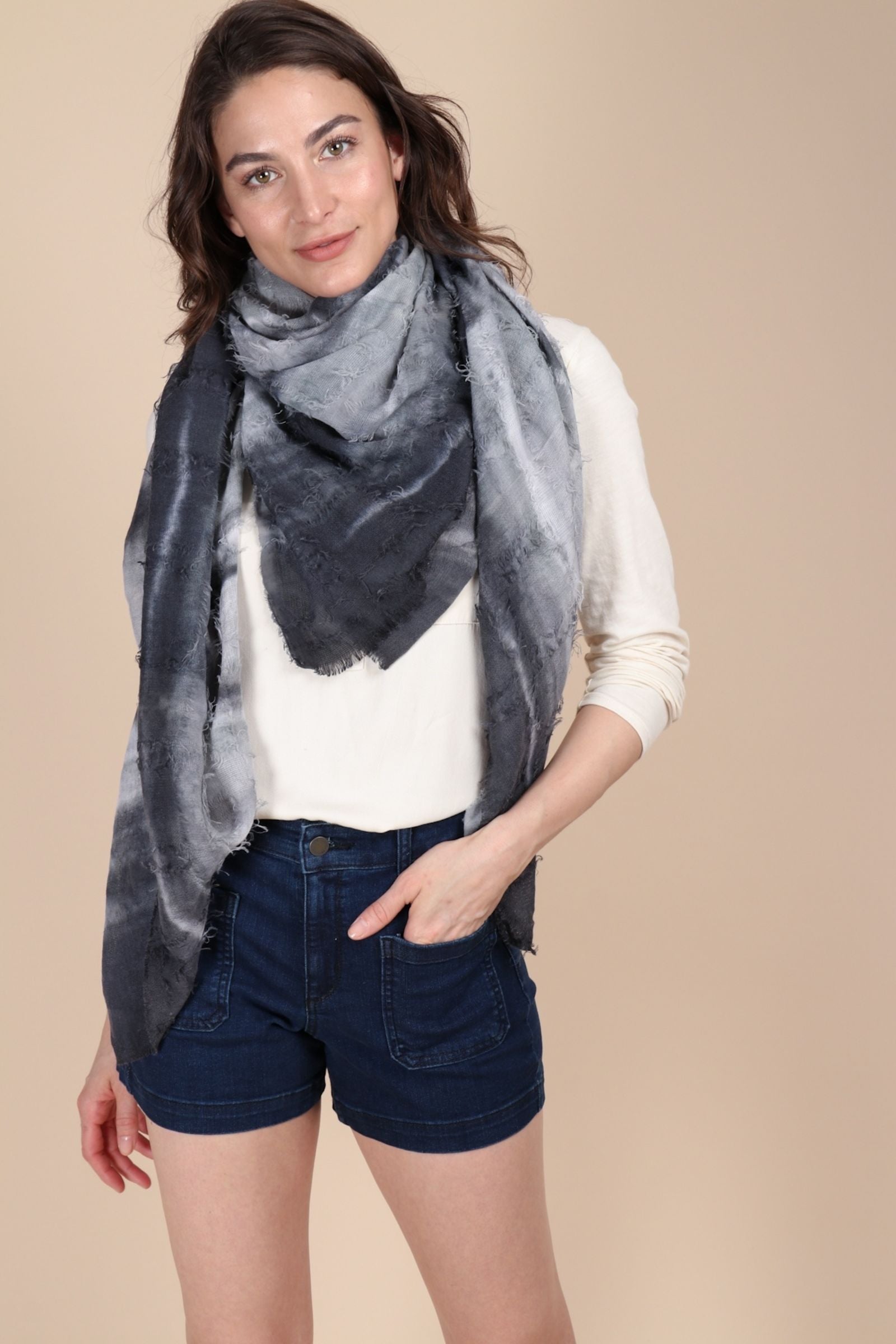 Vibrant Tie Dye Square Scarf - Soft Cotton Fashion Accessory for Women - Perfect for Boho Outfits, Beach Cover-ups, and Festival Style