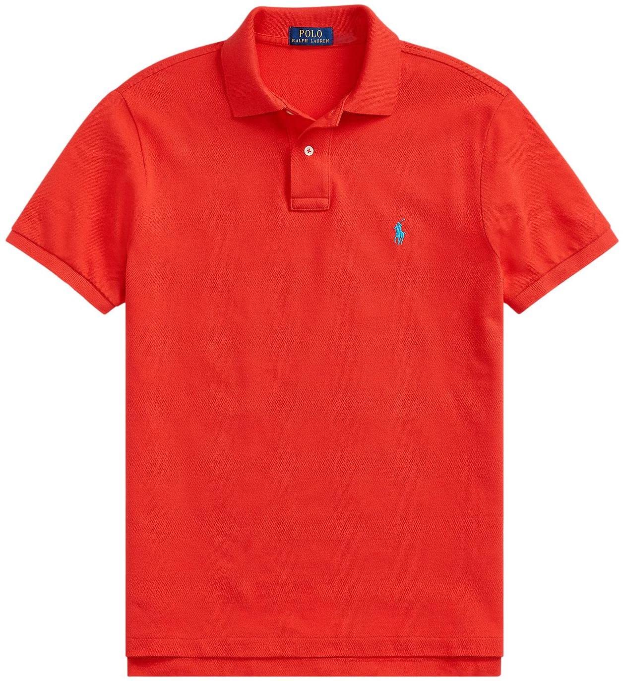 POLO RALPH LAUREN Men's Custom Slim Fit Polo Shirt - Breathable Cotton, Classic Collar for Casual & Business Wear - Perfect for Golf, Office & Weekend Outings