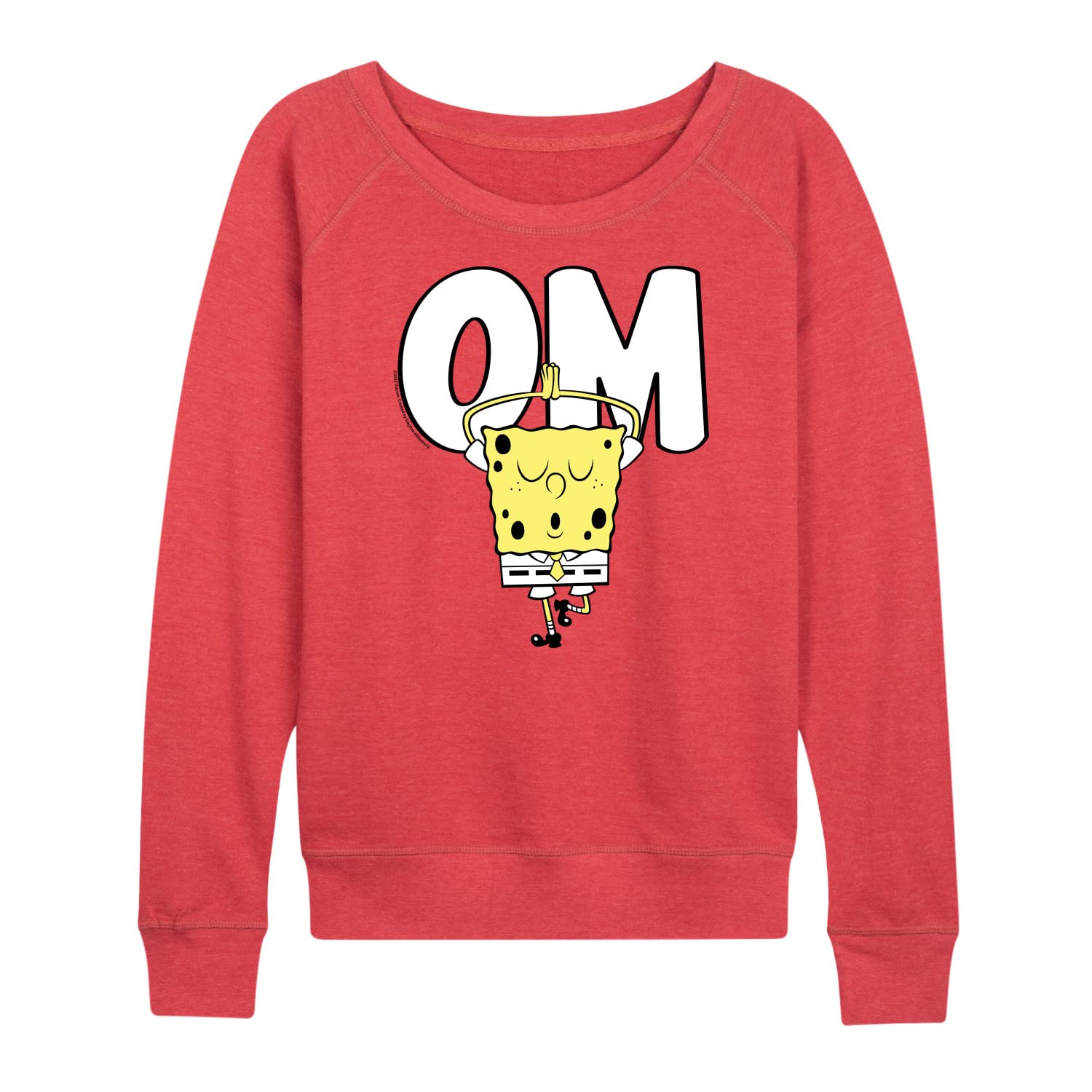 SpongeBob SquarePants Women's Lightweight French Terry Pullover Hoodie | Cartoon Yoga Apparel | Lounge & Workout Wear