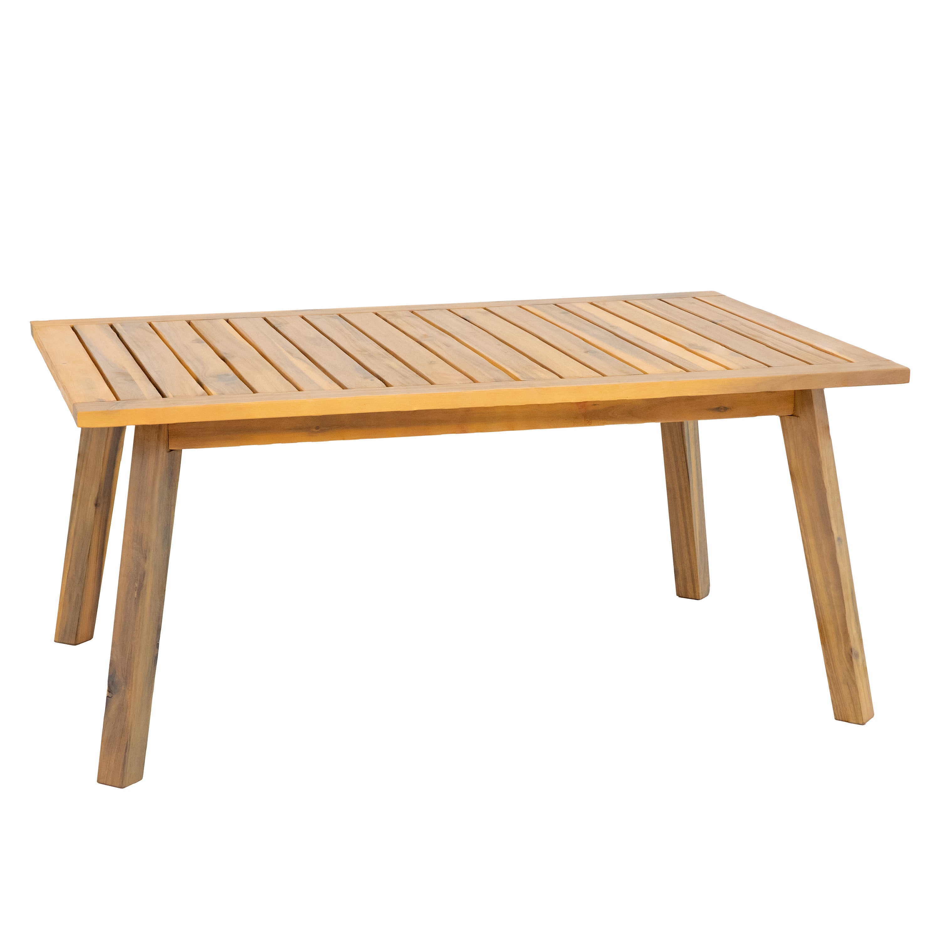 SunnyDaze 4-Piece Wooden Patio Conversation Set - Outdoor Lounge Furniture for Garden, Deck & Backyard Relaxation