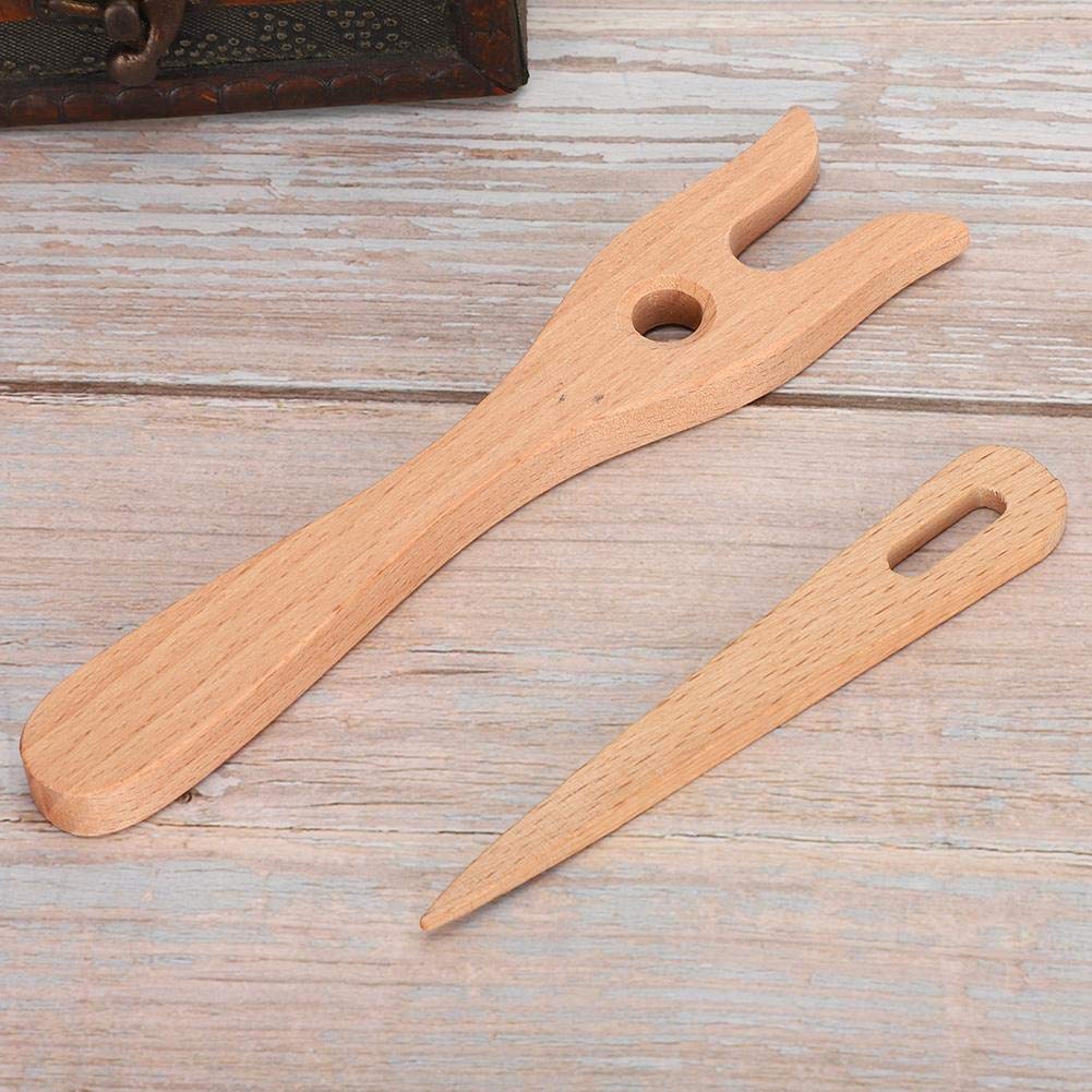 Wooden Knitting Fork Set with Needle for DIY Bracelets & Necklaces - Crafting & Weaving Tools