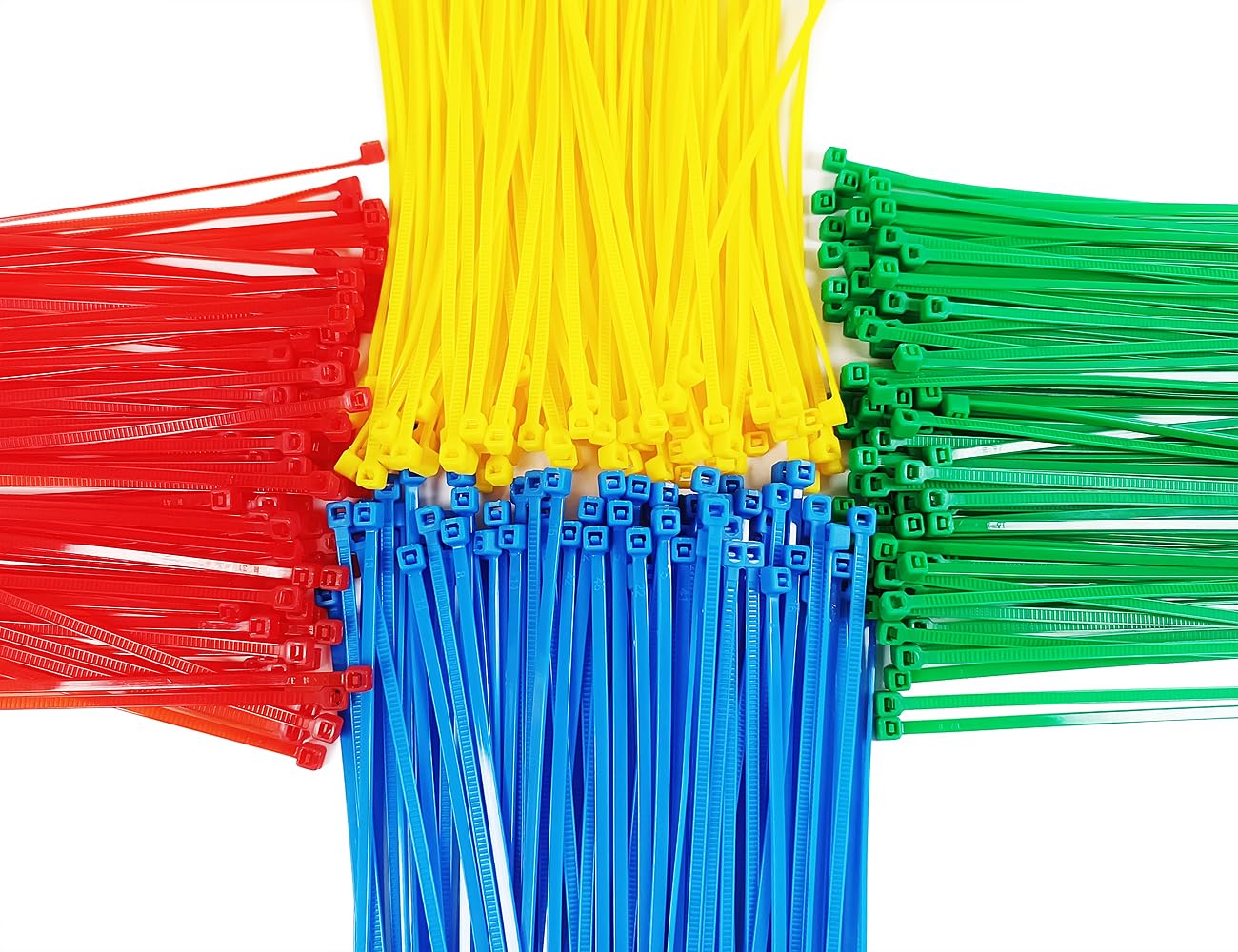 400Pcs Colored Zip Ties 4 Inch - Small Cable Ties for Organizing Wires, Mini Zipties in Red Yellow Green Blue - Perfect for Home, Office & DIY Projects (4/6/8 Inch Sizes)