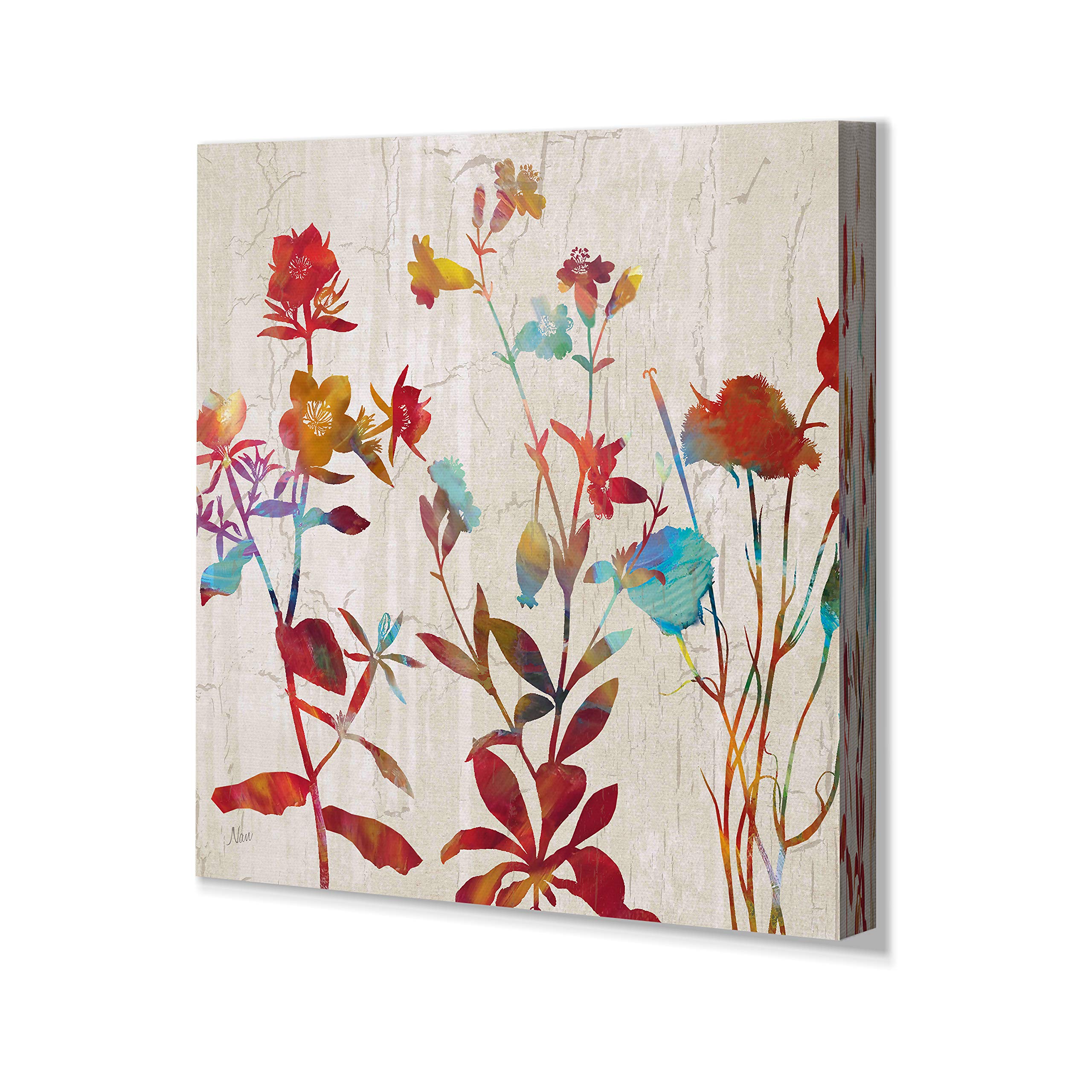 Rainbow Flowers Canvas Wall Art - 32