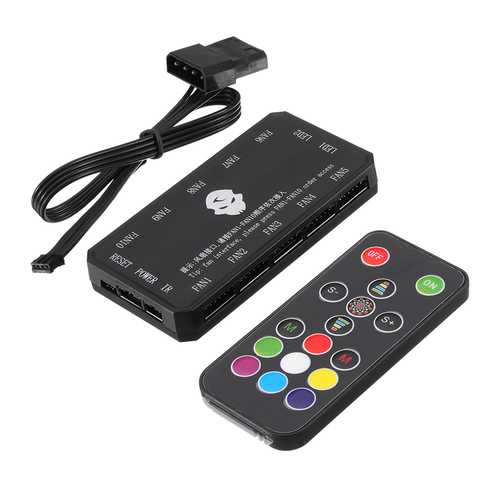 Coolmoon 12V RGB PC Cooling Fan with Remote Control - Adjustable Speed & Brightness for Computer Case, Gaming Rig, and Home Office Setup