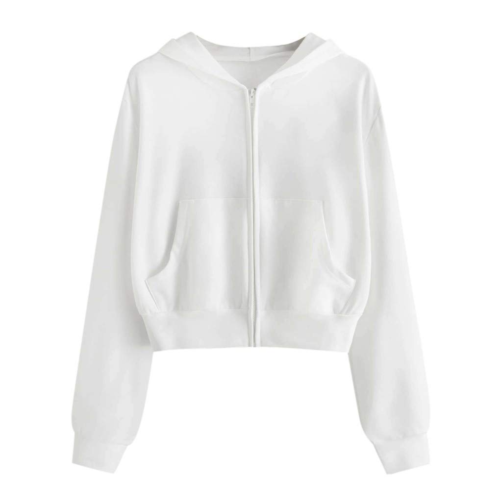 Black Crop Hoodie for Women & Teens - Basic Zip-Up Pullover Sweatshirt with Long Sleeves | Casual Wear, Street Style, Gym Outfits, and Everyday Comfort