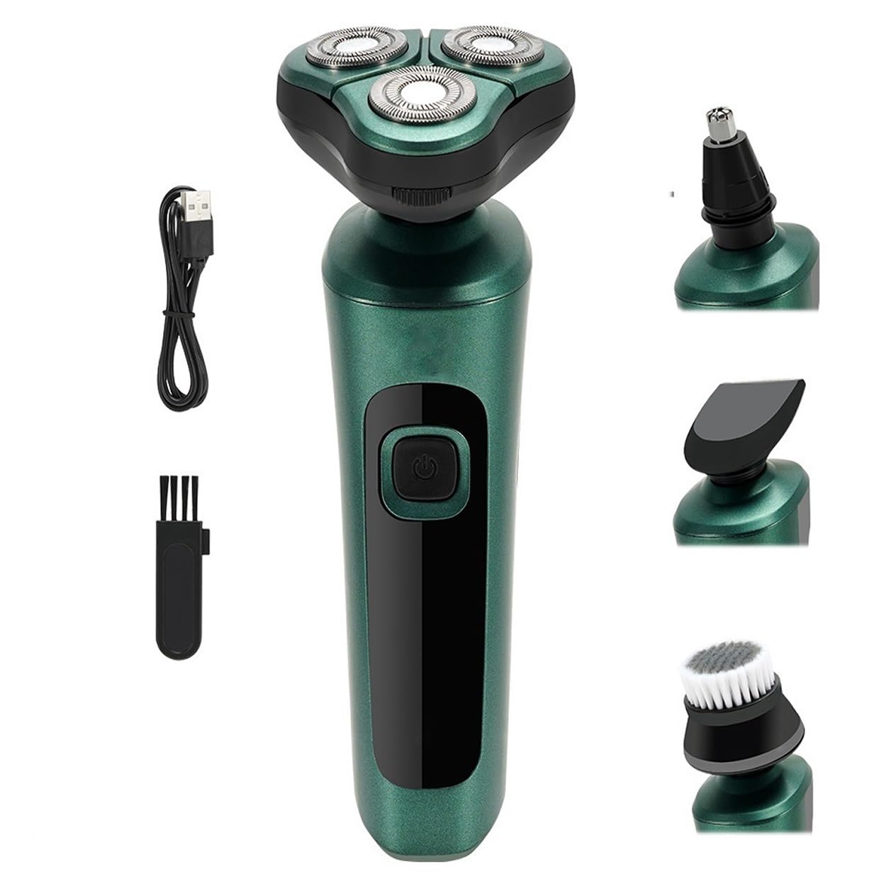 4-in-1 Electric Head Shaver for Men - Rechargeable Waterproof Beard Trimmer & Body Groomer with Fast Charging | Perfect for Travel, Home Use & Gifts for Dad (Includes Storage Box)