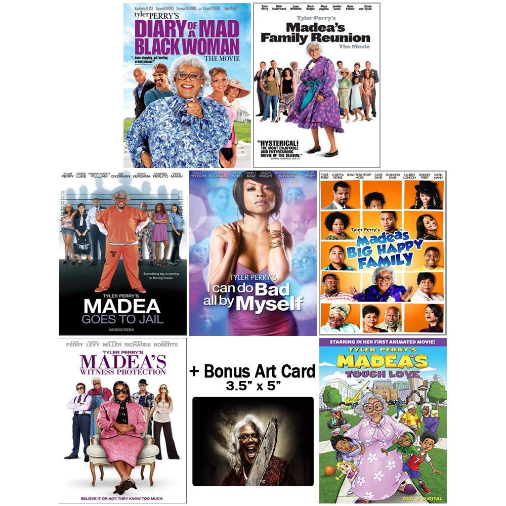 Tyler Perry's Madea Film Series Complete Collection (Movies 1-7) with Bonus Glossy Art Print - Family Comedy DVD Set for Movie Nights & African American Film Lovers