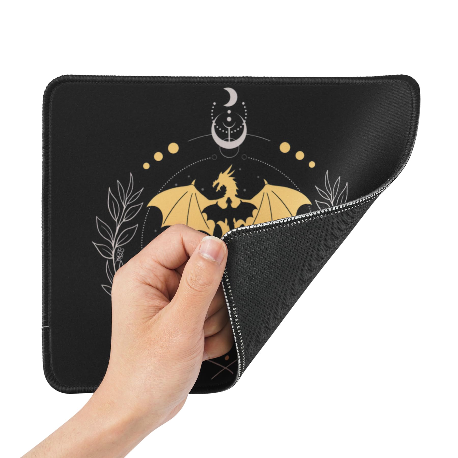 Dragon Gaming Mouse Pad - 9.5 x 7.9 Inch Non-Slip Waterproof Rubber Mousepad for PC, Laptop, Office & Home Use - Cool Square Design for Wireless Mouse & Computer Accessories - Perfect for Gaming, Work & Study