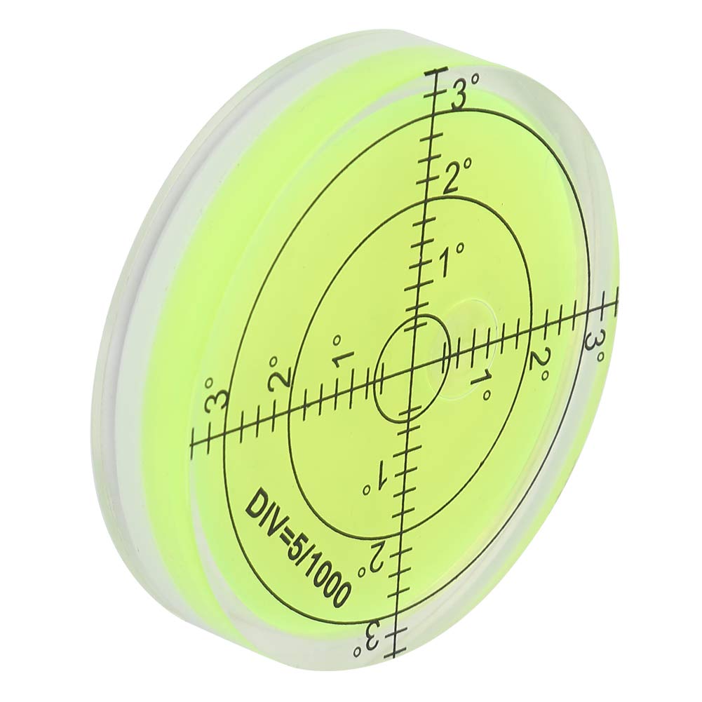 60mm Small Round Bubble Level with Scale - Precision Measuring Tool for Camera, Tripod & Platform Balance - Perfect for Photography, Construction & DIY Projects