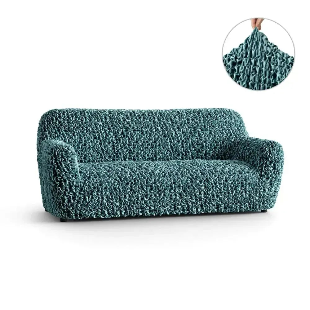 Fuco Velvet 3 Seater Sofa Slipcover - Soft Stretch Couch Cover for Living Room, Home Decor & Furniture Protection