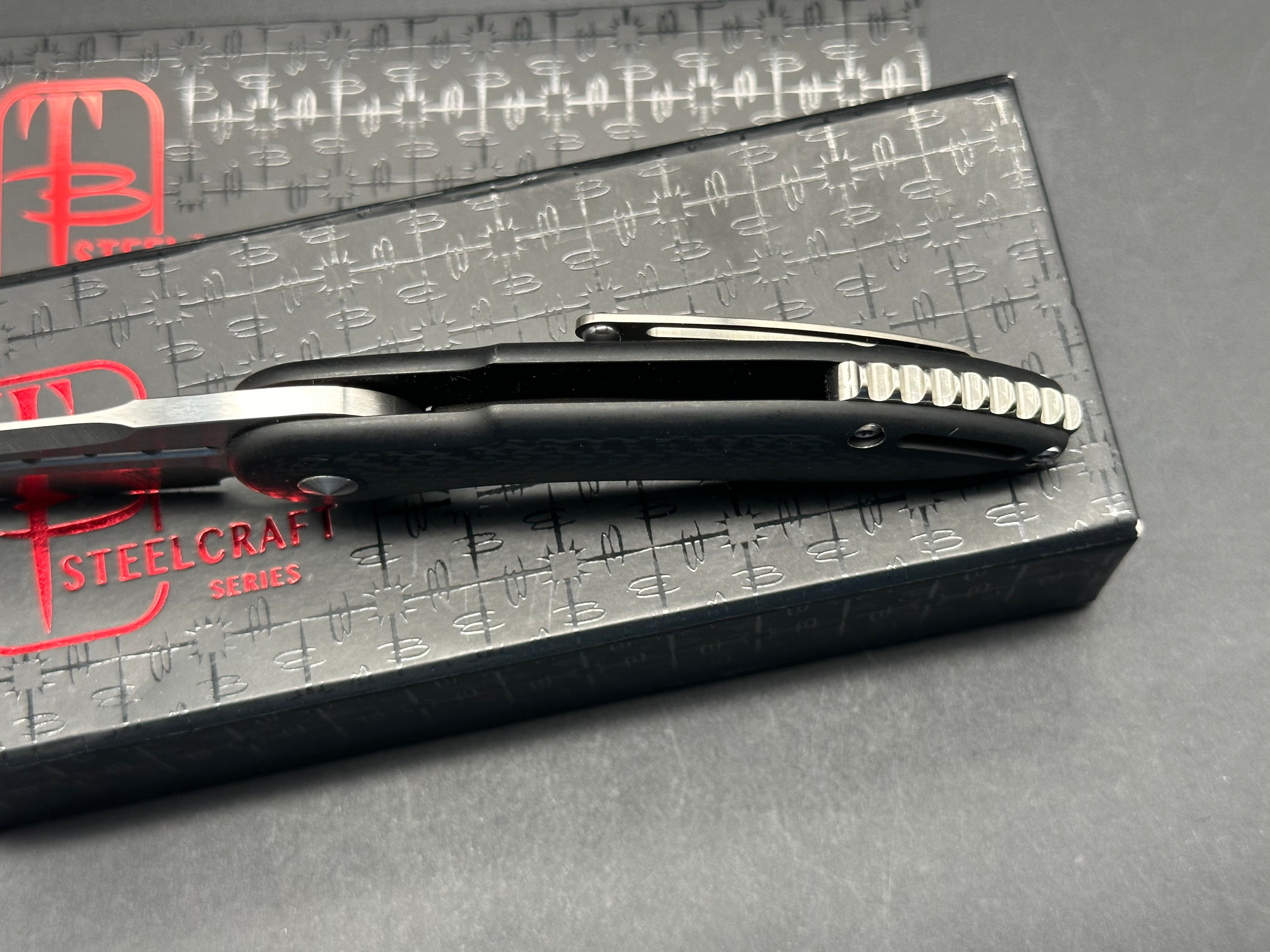 Steelcraft Mini Glimpse Carbon Fiber Pocket Knife - Premium Nested Frame Lock Folding Knife for EDC, Outdoor Adventures & Camping