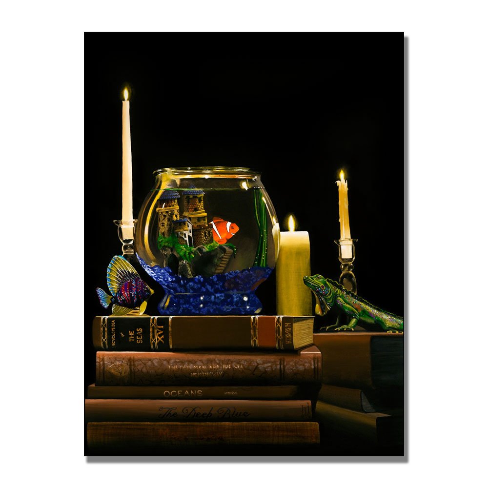 Trademark Fine Art Fishbowl Canvas Wall Art by Roderick Stevens - Vibrant Home Decor for Living Room, Bedroom & Office