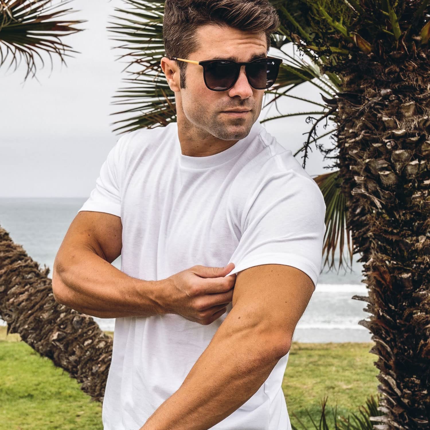 Premium Men's Crew Neck T-Shirt Pack - Soft Pre-Shrunk Cotton Blend Fitted Tees for Everyday Wear | Office, Gym & Casual Outfits