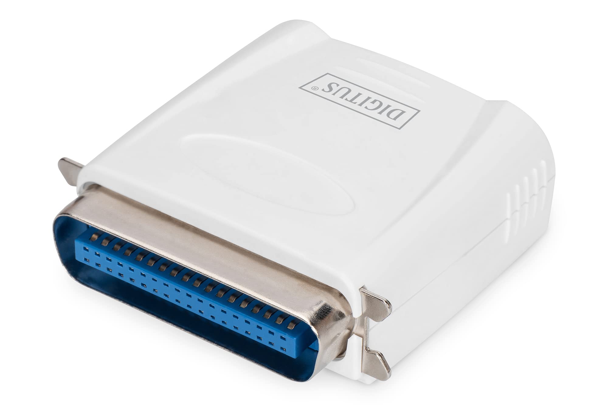 DIGITUS DN-13001-1 Fast Ethernet Print Server - White | High-Speed Network Printing Solution for Home & Office | Connect Multiple Printers to Your Network Easily
