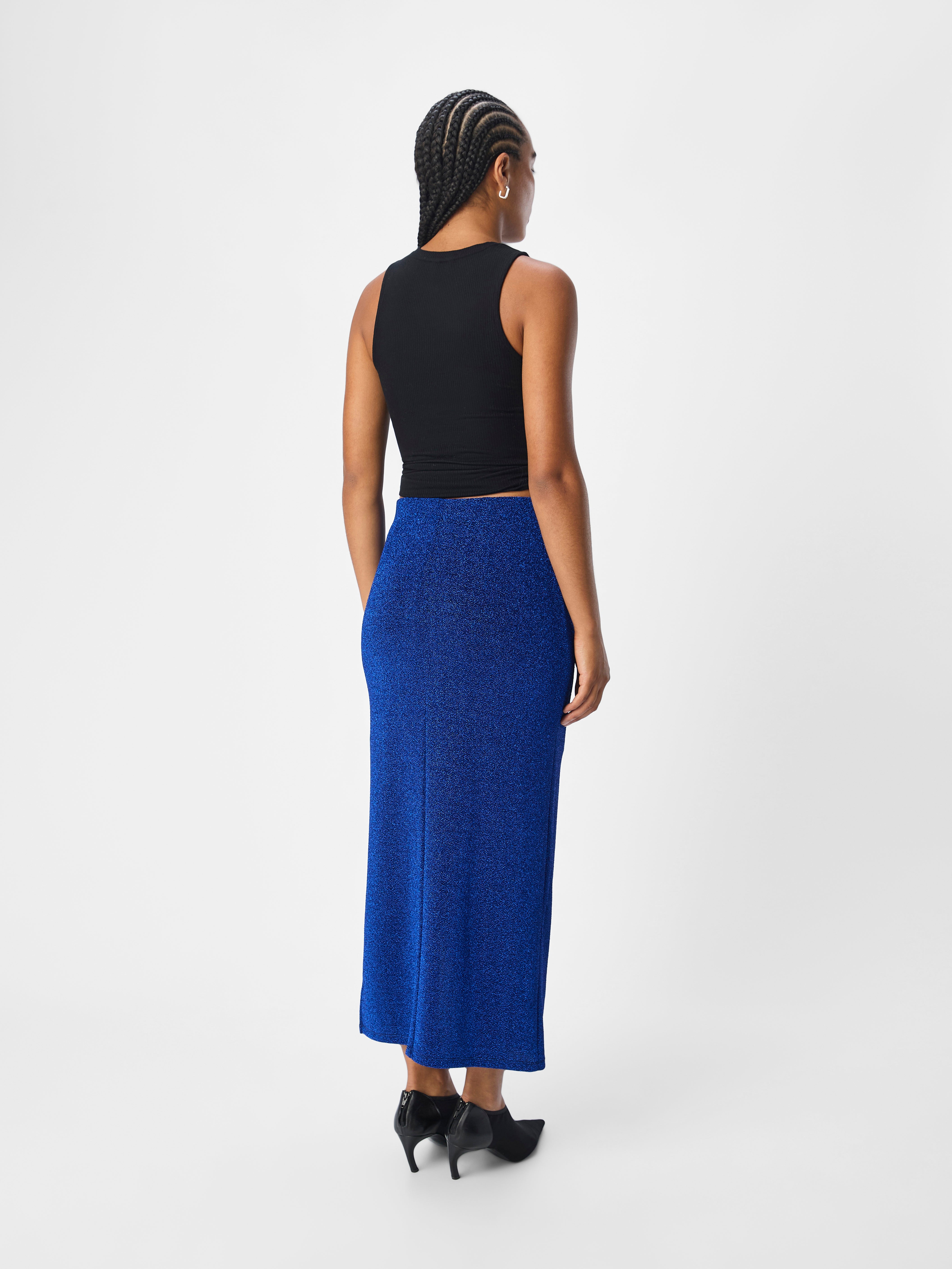 Freya Maxi Skirt - Lapis Blue Flowy Long Skirt for Women | Perfect for Beach, Vacation & Boho Outfits