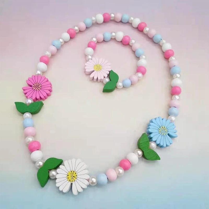 Natural Wood Beads Jewelry for Girls - Handmade Boho Necklaces & Bracelets - Perfect for Everyday Wear, Gifts & Boho Fashion Accessories