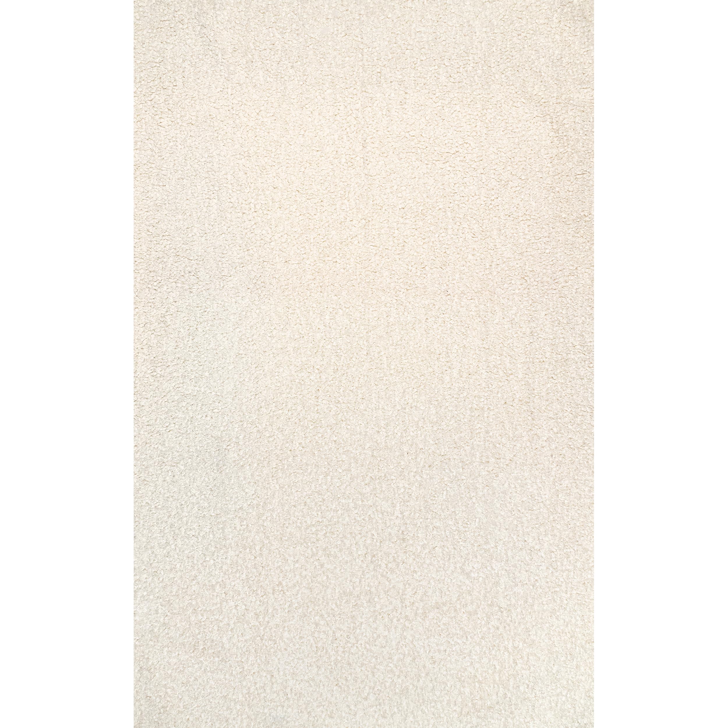 nuLOOM Marlow Machine Washable Soft Shaggy Faux Sheepskin Area Rug, 6x9 Feet, White - Plush Living Room Rug for Cozy Bedroom & Nursery Decor