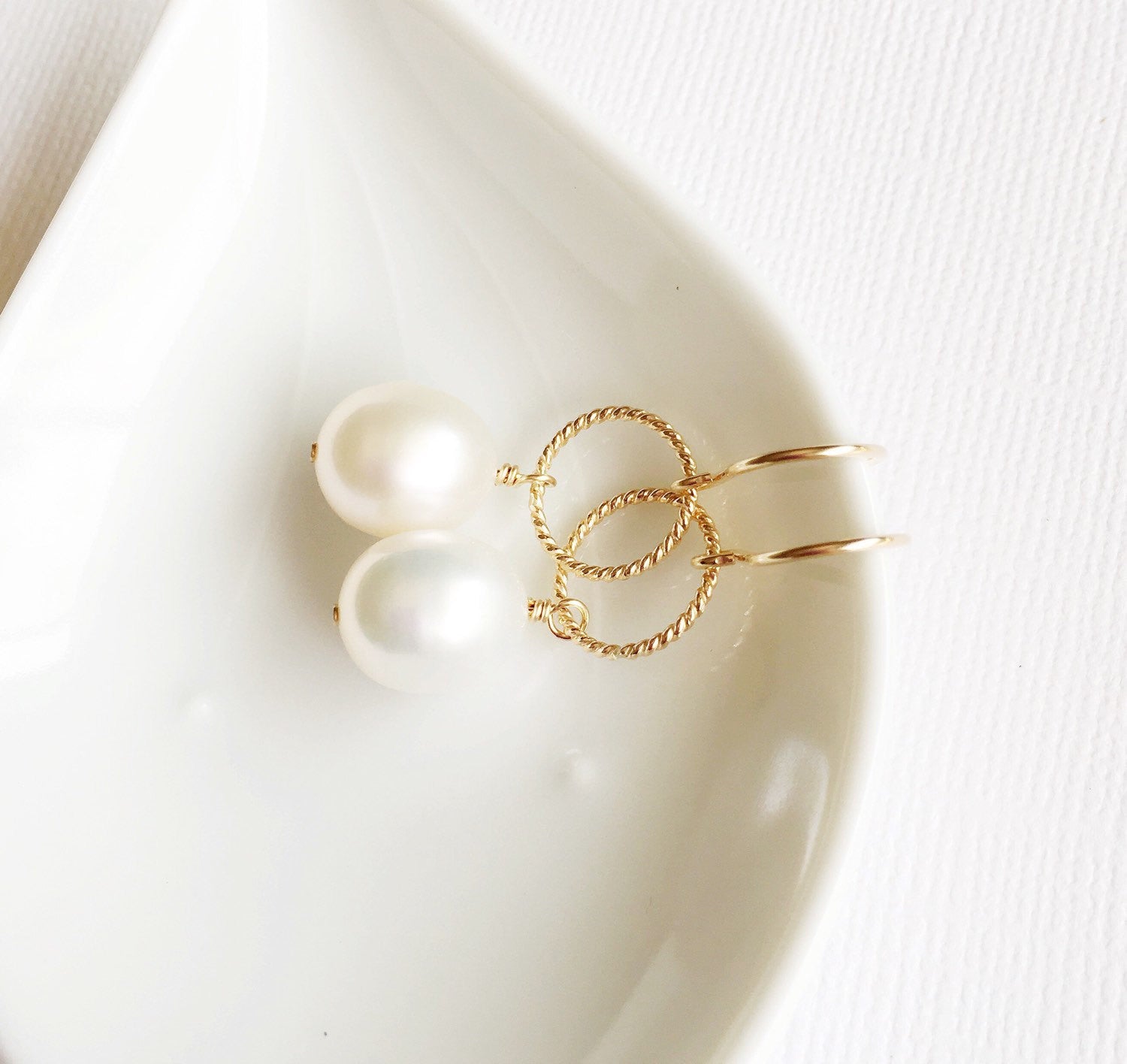 Sophia White Pearl Earrings (E234) - Elegant Dangle Earrings for Women, Perfect for Weddings, Parties & Everyday Wear