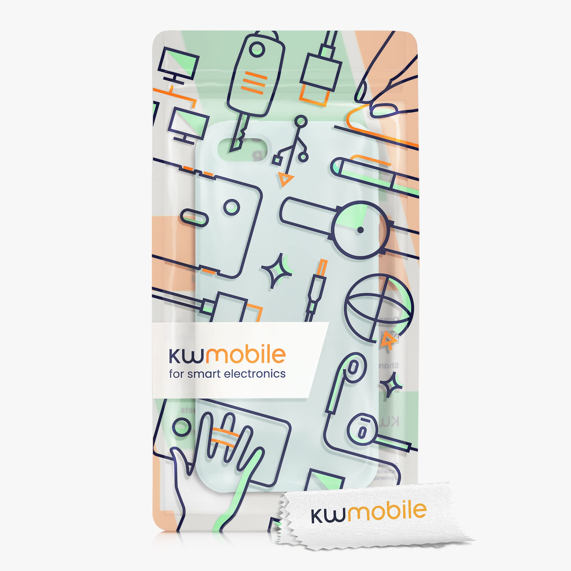 kwmobile TPU Silicone Case for Apple iPhone SE (1st Gen 2016) / iPhone 5 / iPhone 5S - Soft Finish Protective Phone Cover in Cool Mint - Perfect for Everyday Use & Drop Protection