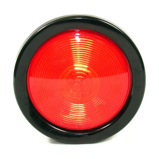 Fortpro 4-Round Incandescent Trailer Tail Light with Grommet & Plug - Heavy Duty Waterproof Brake Lights for Trucks, Trailers, RVs & Boats