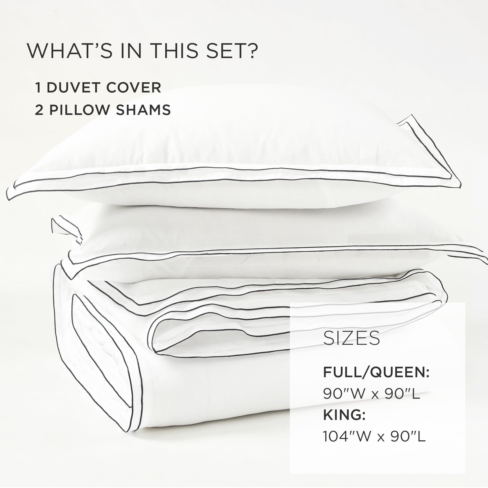 Luxury Hampton Double Flange Embroidered Duvet Cover Set - Queen Size, 100% Cotton, Contrast Edge Design for Elegant Bedroom Decor | Perfect for Master Bedrooms, Guest Rooms & Hotel Style Bedding