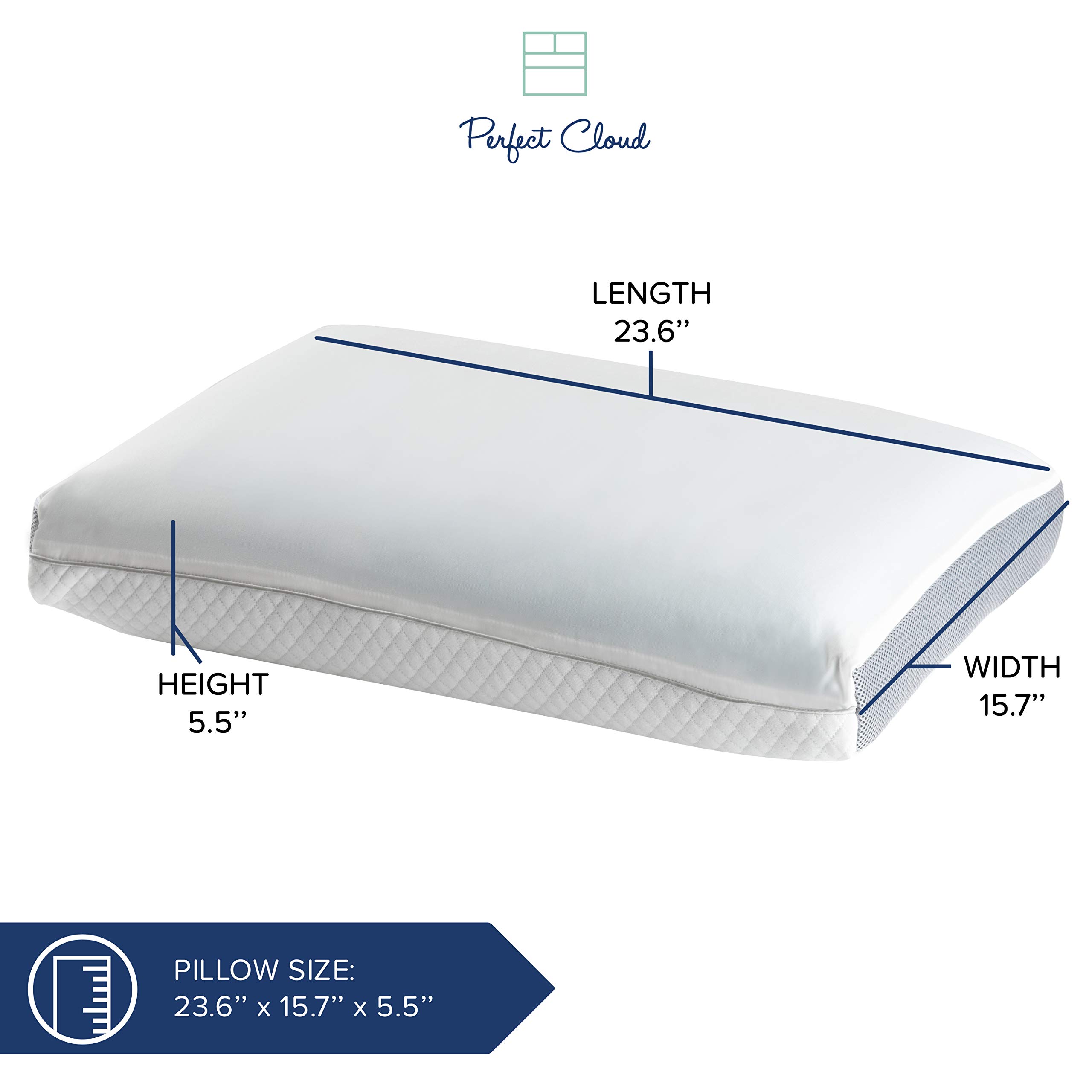 Cooling Gel Memory Foam Pillow for Side & Back Sleepers - 5.5 Inch Breathable Medium Support Pillow with Dual Cooling Technology | Perfect for Hot Sleepers, Neck Pain Relief & Better Sleep