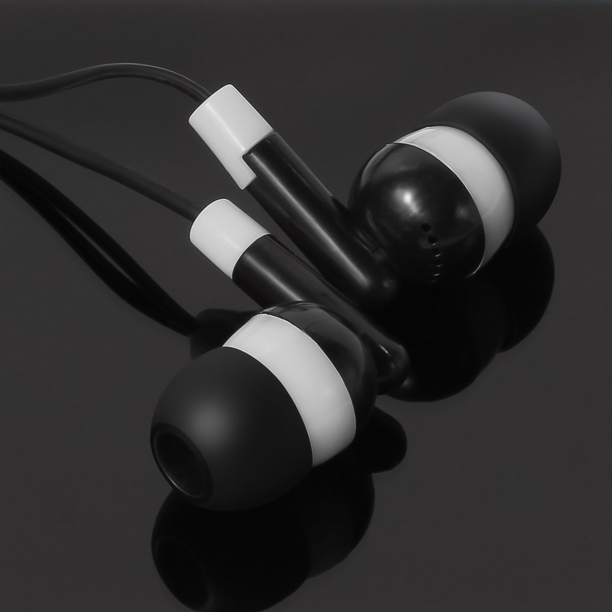 Bulk Disposable Earbuds Headphones 100 Pack - Individually Wrapped White Earphones KWA-08-W for School, Classroom, Students - Perfect for Education, Travel, Gym & Events