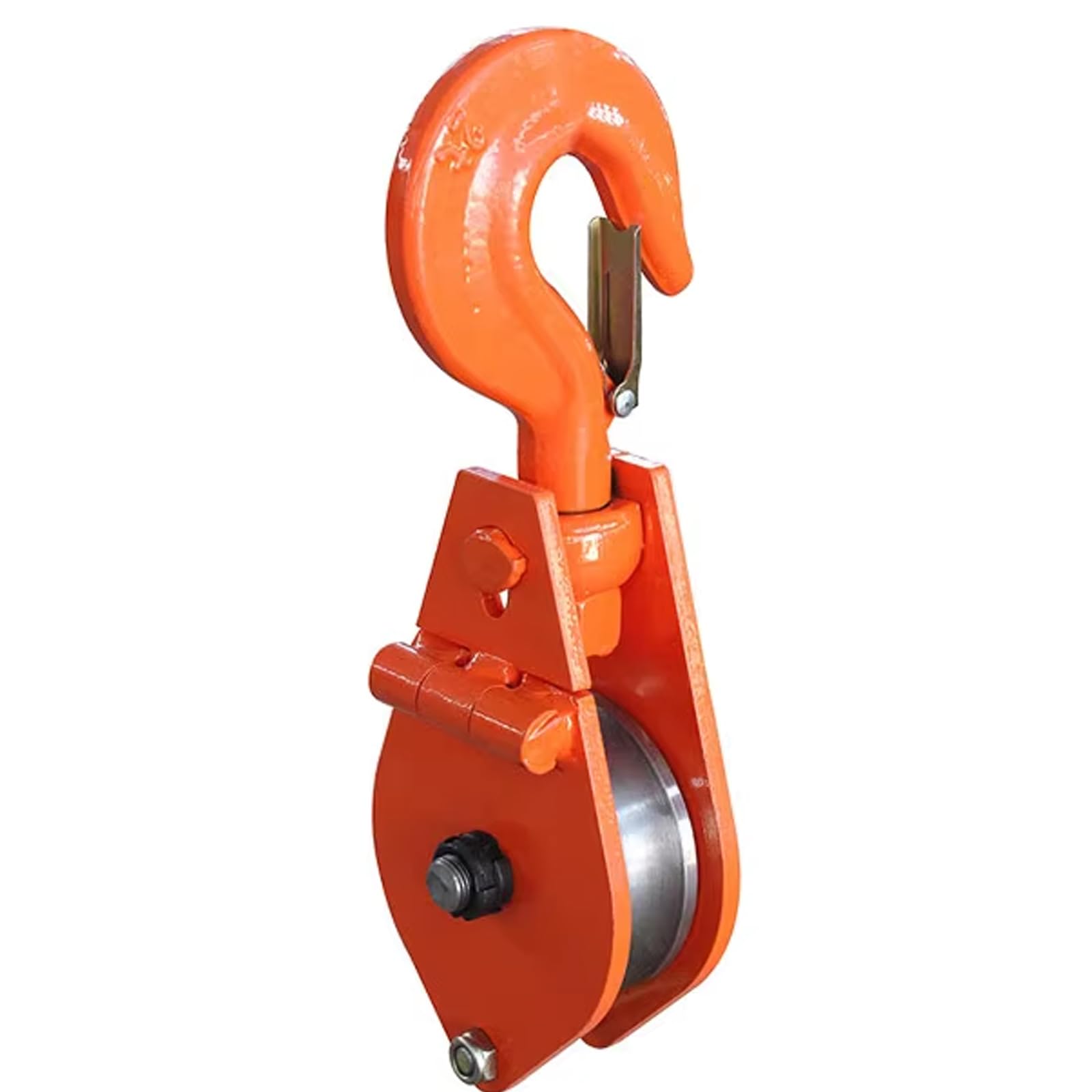 1 Ton Electric Single Wheel Pulley Block - Heavy Duty Power Transmission & Wire Wiring Tool for Lifting, Rigging, and Construction Projects